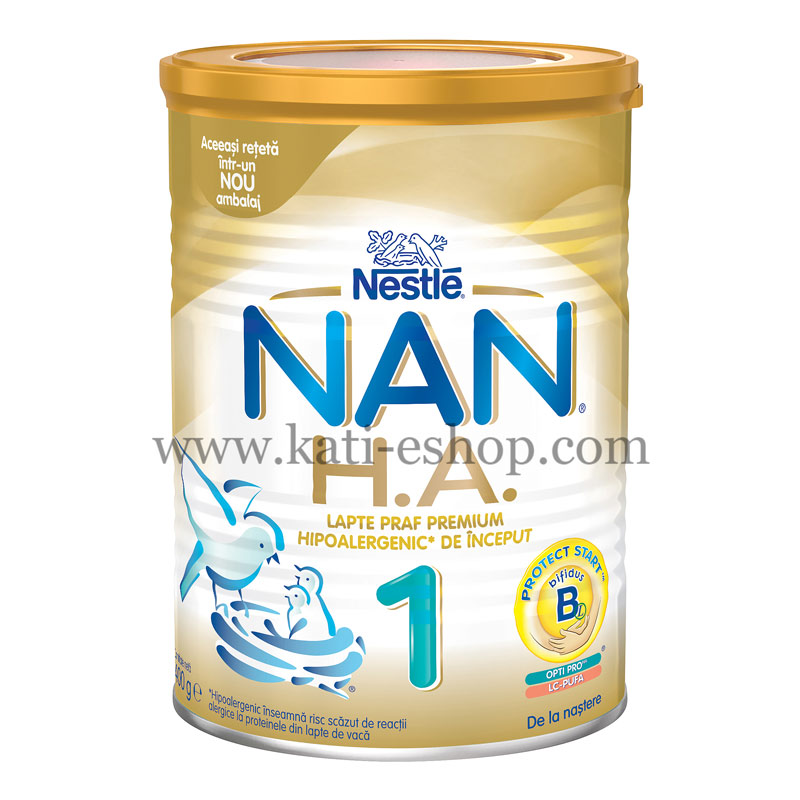 NAN H.A.1 Хипоалергенно мляко 0-6м. 400г NAN H.A.1 Хипоалергенно мляко 0-6м. 400г