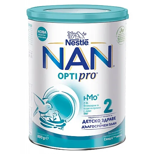 NESTLE NAN 2 Висококачествено преходно мляко NAN OPTIPRO HM-O 6-12м. 800г