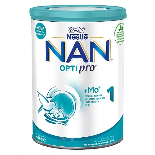 NESTLE NAN 1 Адаптирано мляко за кърмачета NAN OPTIPRO HM-O 0-6м. 400г