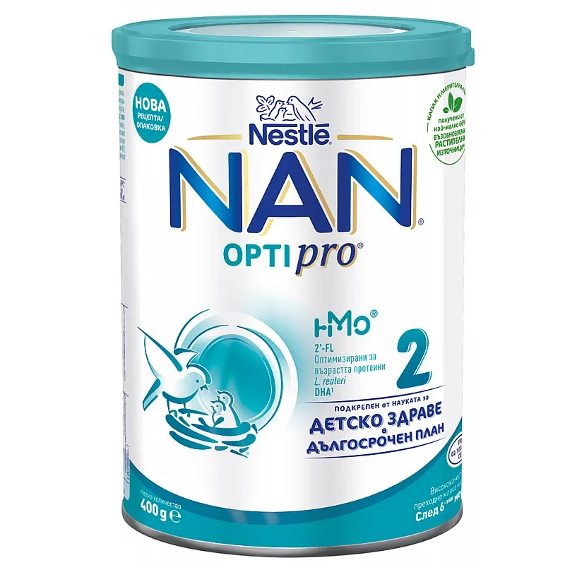 NESTLE NAN 2 Висококачествено преходно мляко NAN OPTIPRO HM-O 6-12м. 400г