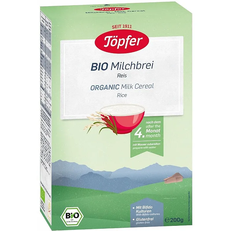 Topfer БИО Млечна каша с ориз 4м. 200г