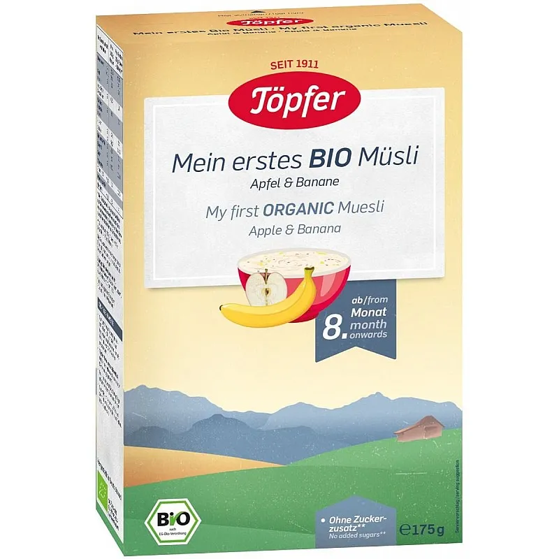 Topfer БИО Безмлечна каша Моето първо БИО мюсли 8м. 175г