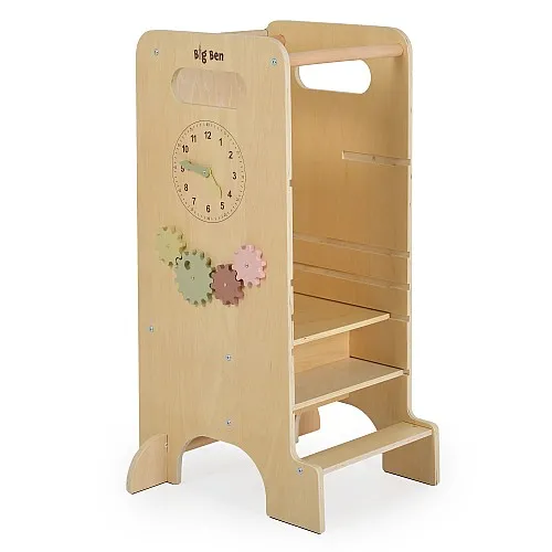 Moni Дървена обучителна кула 4 в 1 Big Ben