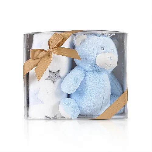 Cangaroo Бебешко одеяло 90/75 cm с играчка Blue Bear