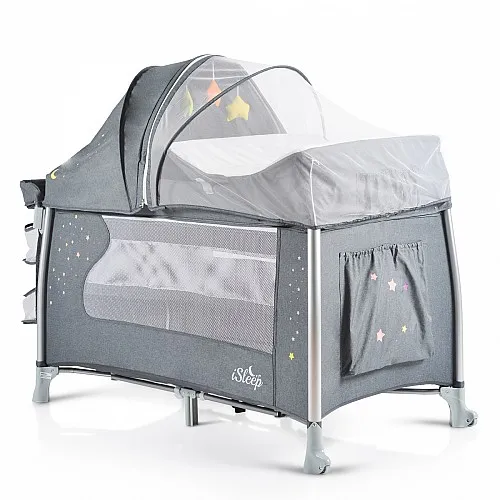 Cangaroo Детска кошара ISleep сив