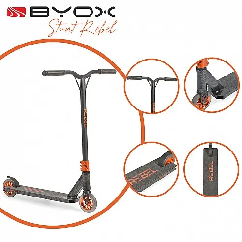 Byox Тротинетка Stunt Rebel карбон