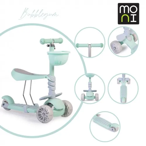 Moni Тротинетка Bubblegum зелен