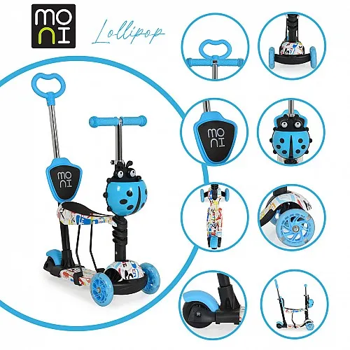 Moni Тротинетка Lollipop син