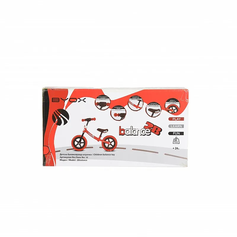 Byox БАЛАНСИРАЩ ВЕЛОСИПЕД 2B balanced червен