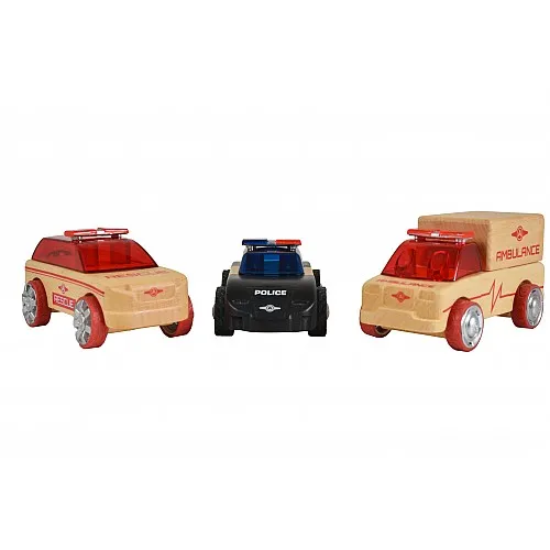 Automoblox Дървени коли Mini 3-Pack rescue vehicles 53106