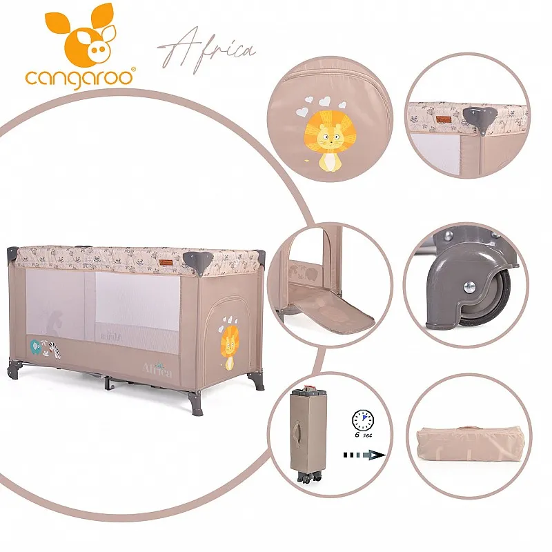 Cangaroo Детска кошара Africa бежов