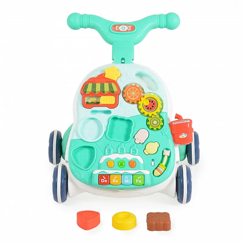 Moni Toys Играчка за прохождане 2в1 Basket blue