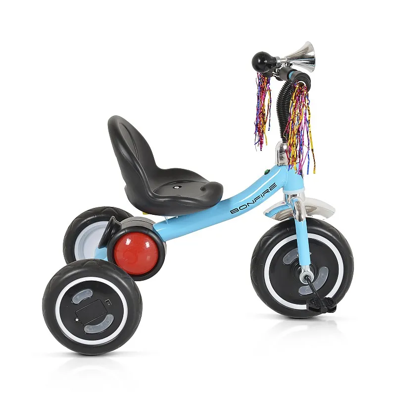 Byox Детска триколка Bonfire със светещи гуми син