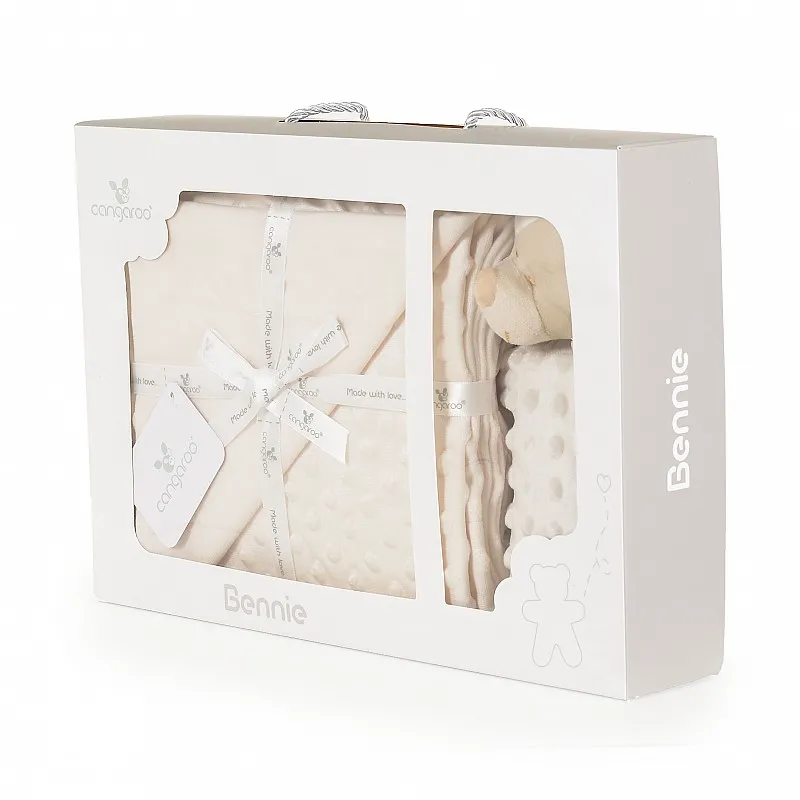 Cangaroo Одеяло 75/100 см с играчка Bennie бежов