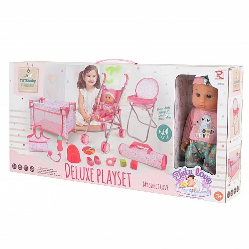 Tutu love Кукла 36cm розов сет 88869