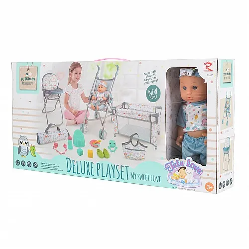 Tutu love Кукла 36cm сет с легло,кошара и стол 82868