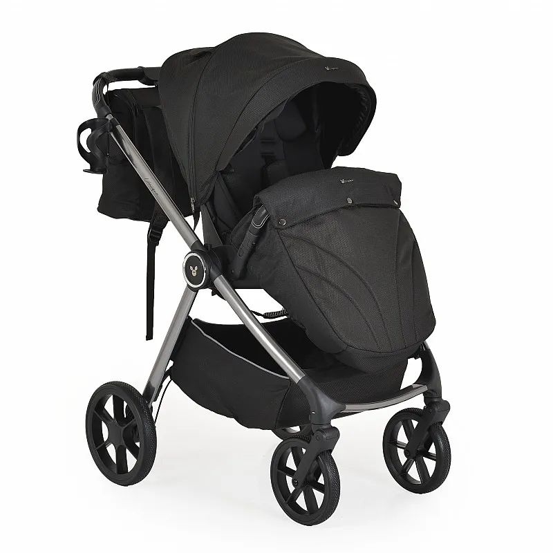 Cangaroo Комбинирана количка 3 в 1 Unique Carbon-Black
