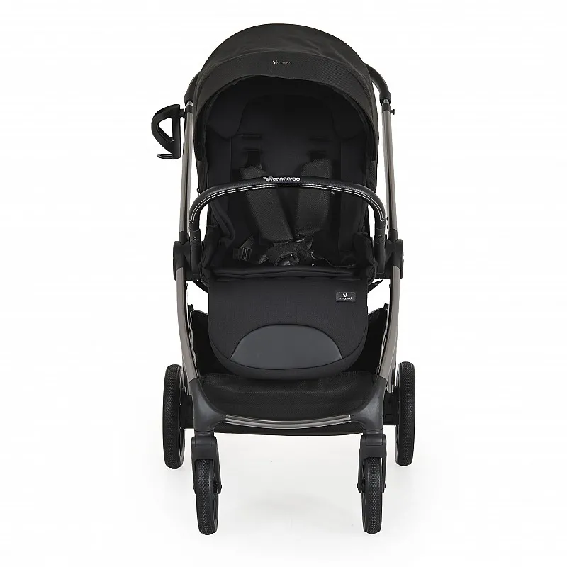 Cangaroo Комбинирана количка 3 в 1 Unique Carbon-Black