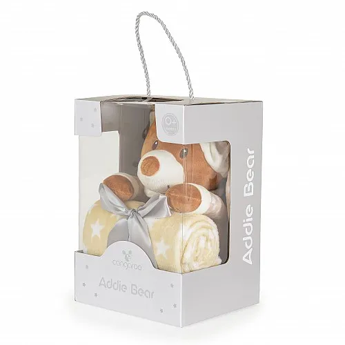 Cangaroo Одеяло 90/75 cm с играчка Addie Bear бежов