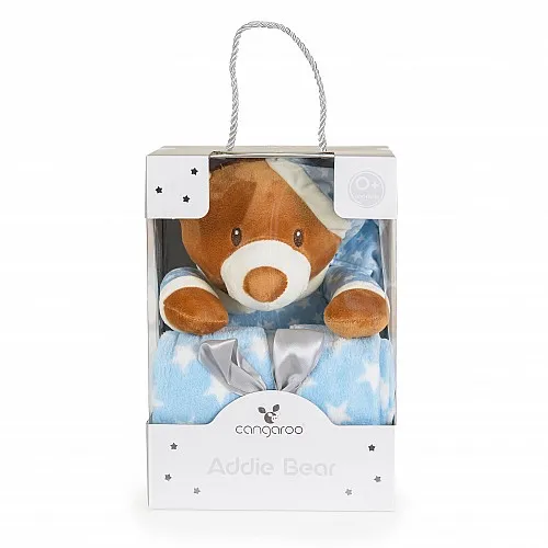 Cangaroo Одеяло 90/75 cm с играчка Addie Bear син