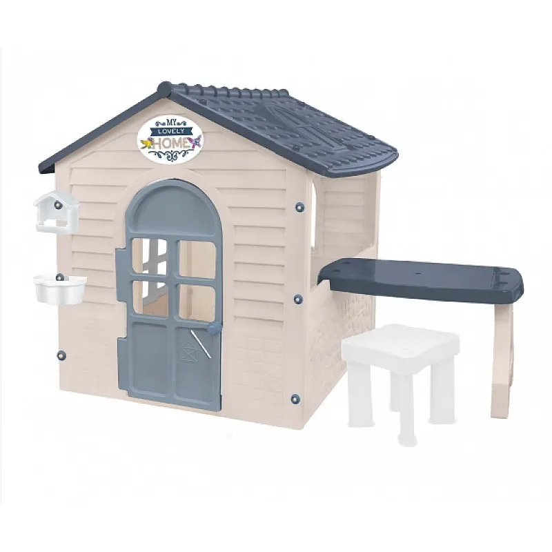 Mochtoys Къща с маса и стол бежова 13010