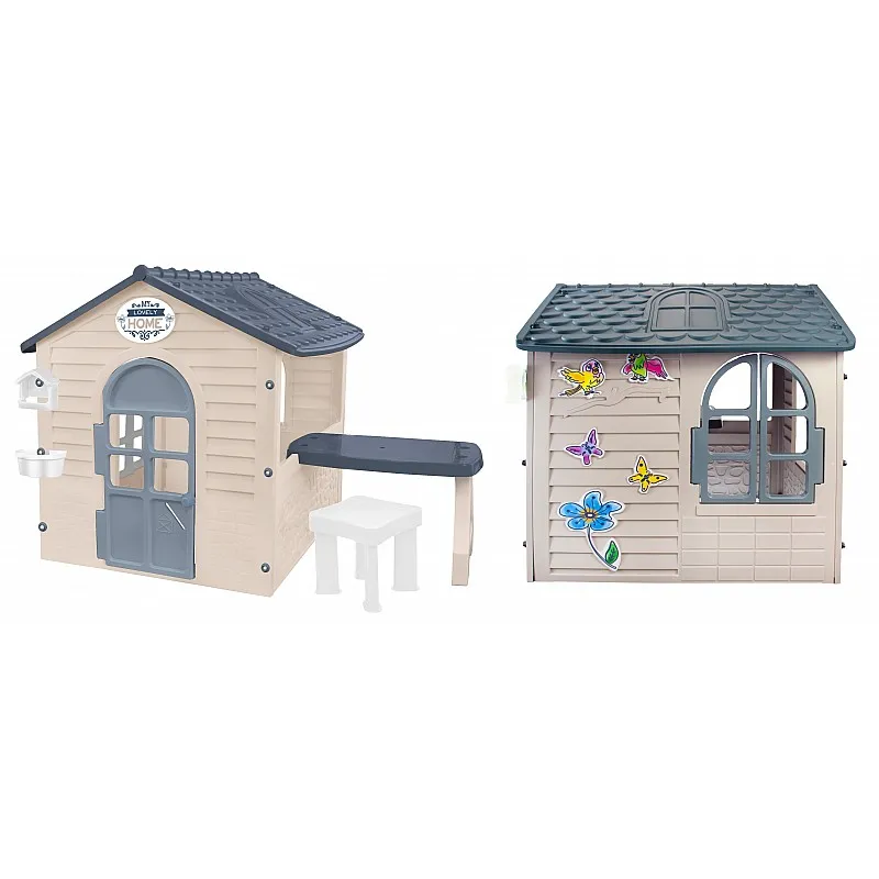 Mochtoys Къща с маса и стол бежова 13010