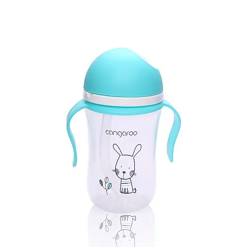 Cangaroo Чаша със силиконова сламка 300ML C0587 син