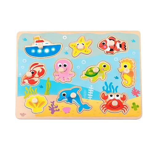 Tooky Toy Дървена образователна дъска Морско дъно TY856