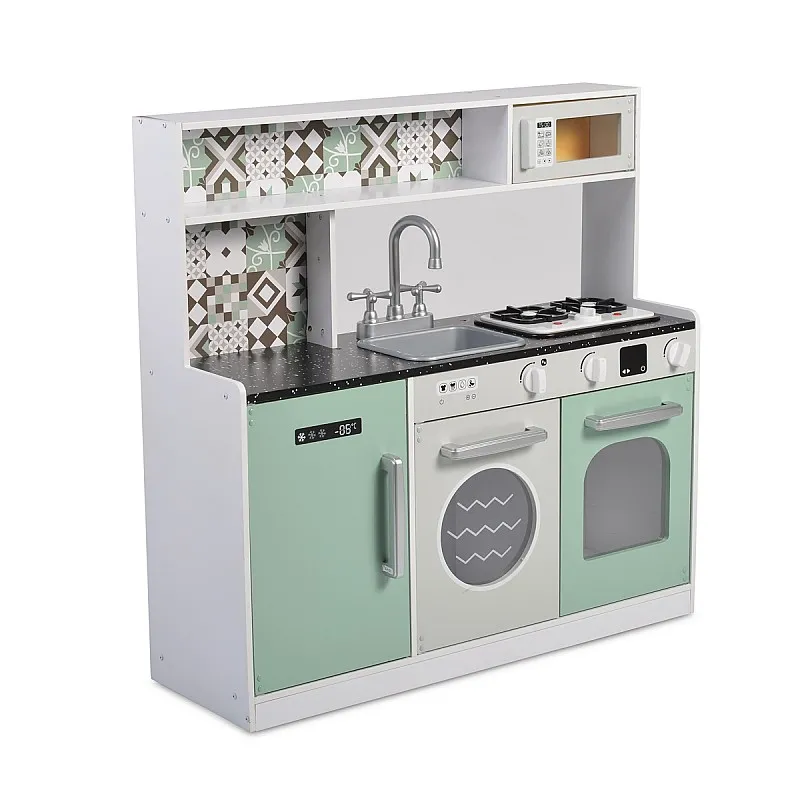 Moni Toys Дървена кухня със светещи котлони 7257