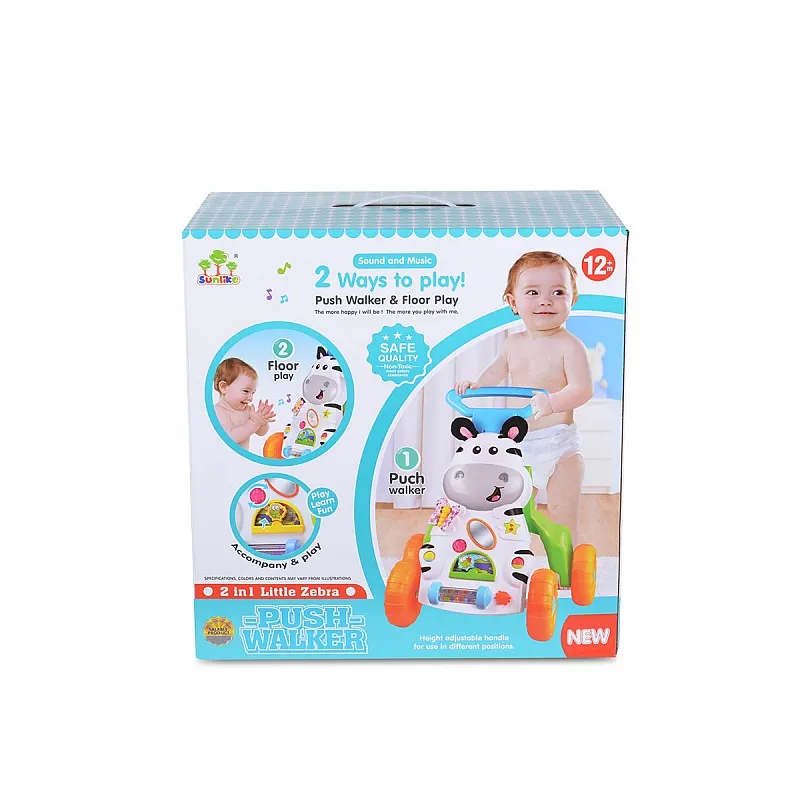 Moni Играчка за прохождане 2в1 Little Zebra 83007