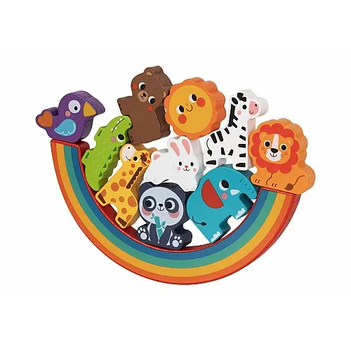 Дървен пъзел и игра за баланс Animals HP095