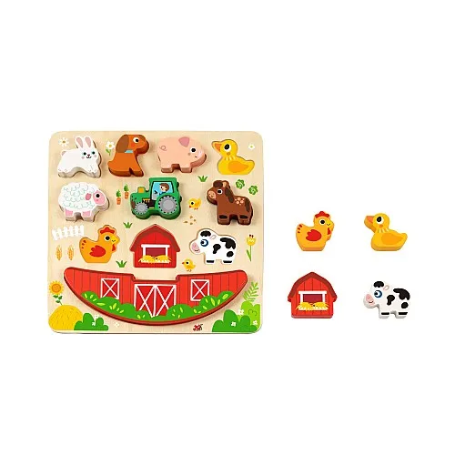 Дървен пъзел и игра за баланс Farm HP147