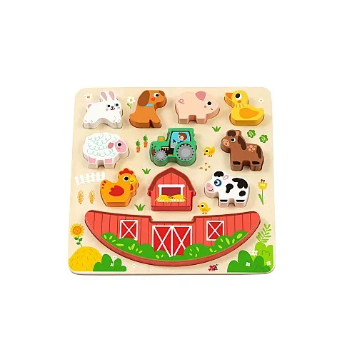 Дървен пъзел и игра за баланс Farm HP147
