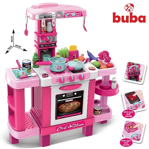 Детска кухня с реакция при докосване Buba 008-938, Розова