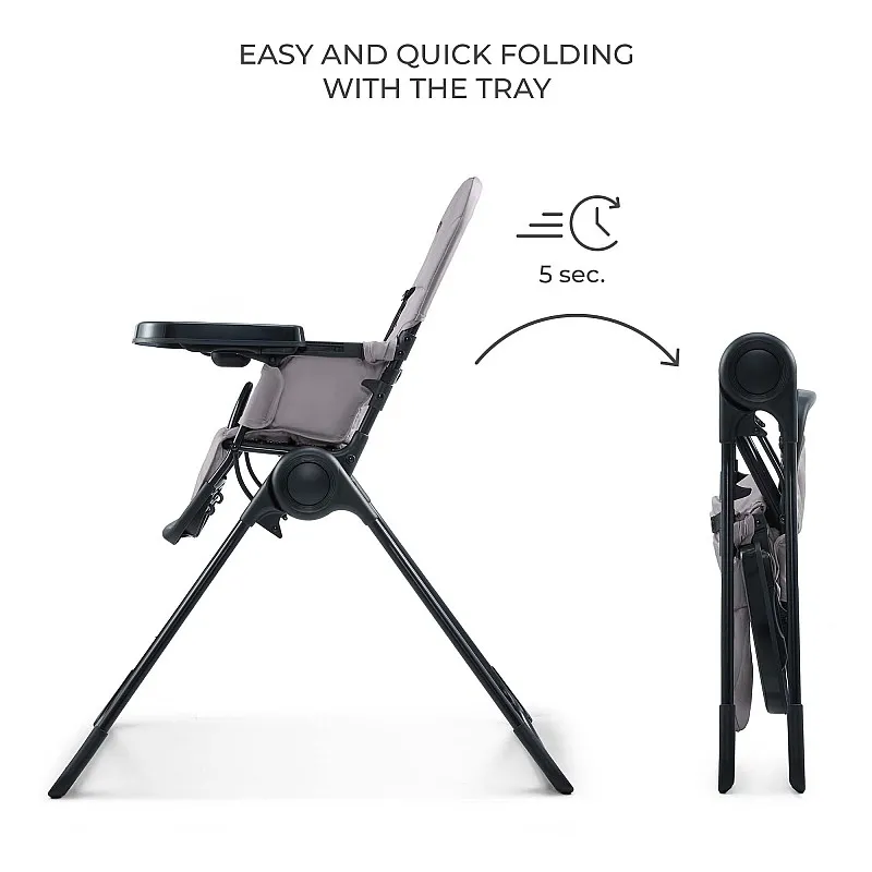 Kinderkraft BINCI столче за хранене GREY