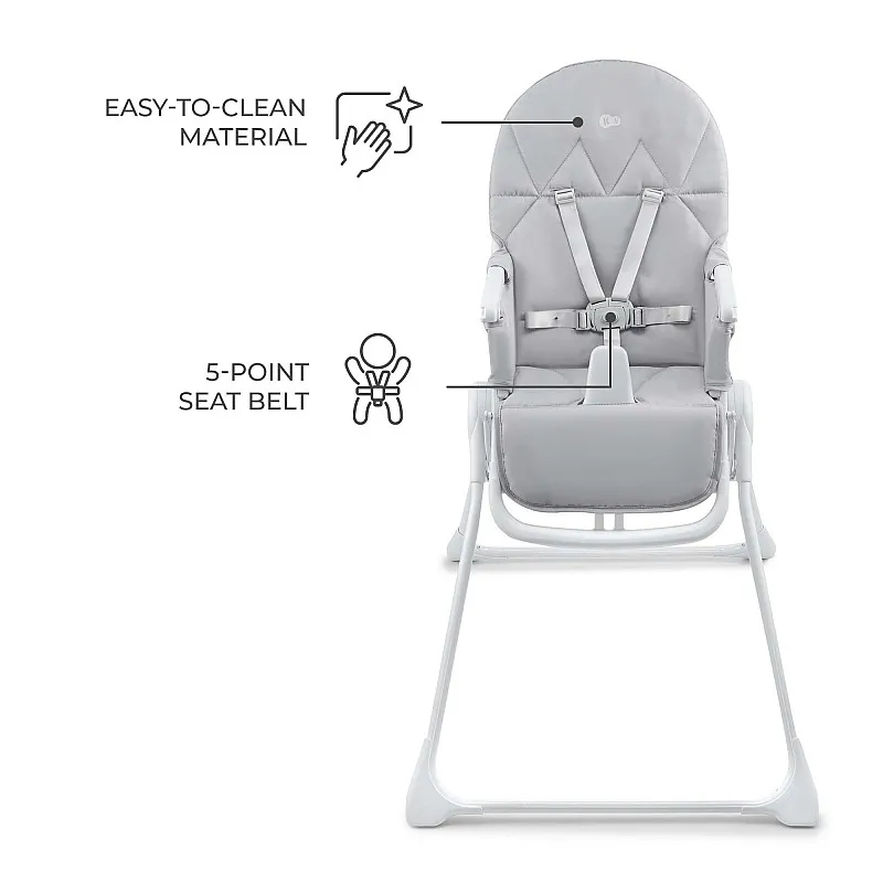Kinderkraft BINCI столче за хранене LIGHT GREY