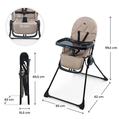 Kinderkraft BINCI столче за хранене BEIGE