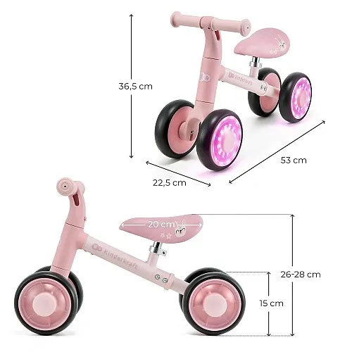 Kinderkraft CUTIE FLASH колело за баланс PINK