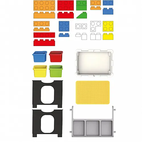 Eddy Toys детска маса с конструктор, 300 части