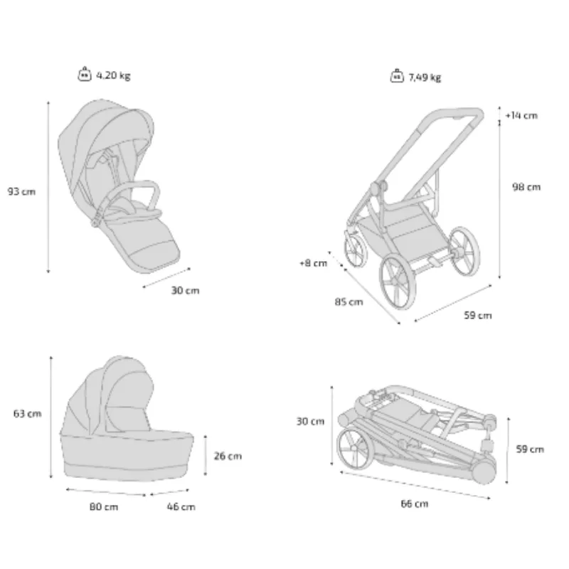Avionaut SIRIUS бебешка количка 2в1 Beige.02