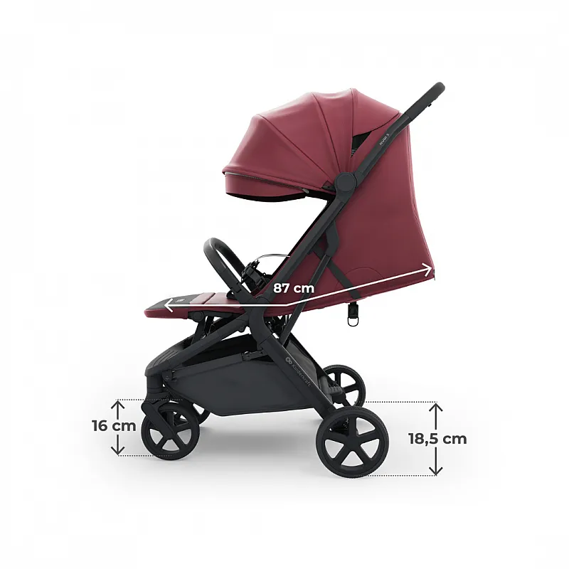 Kinderkraft NUBI 3 бебешка количка DARK RUBY