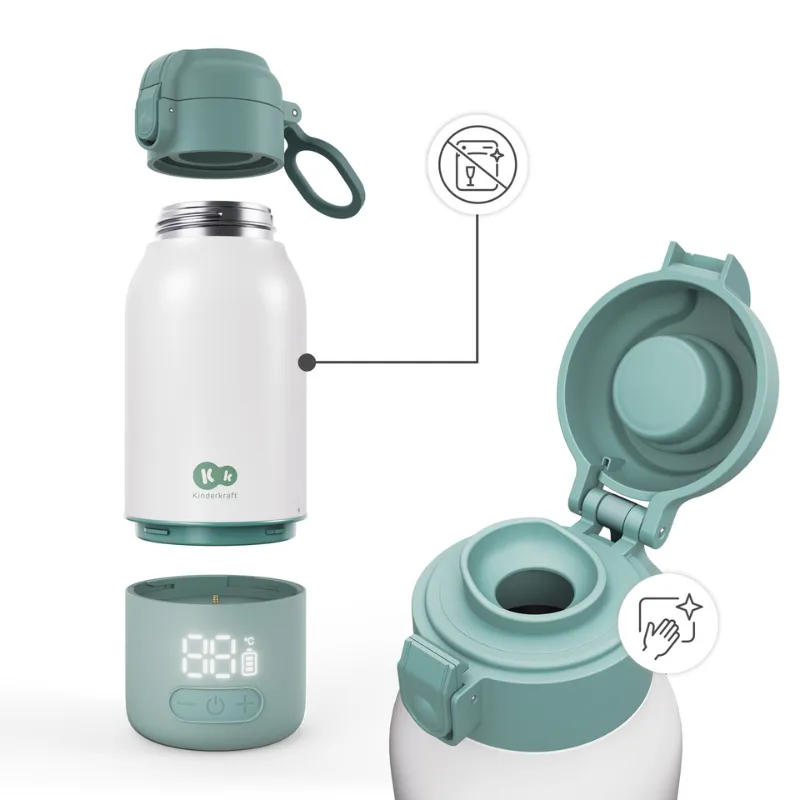 Kinderkraft GAJA термос за подгряване на мляко 2в1 GREEN