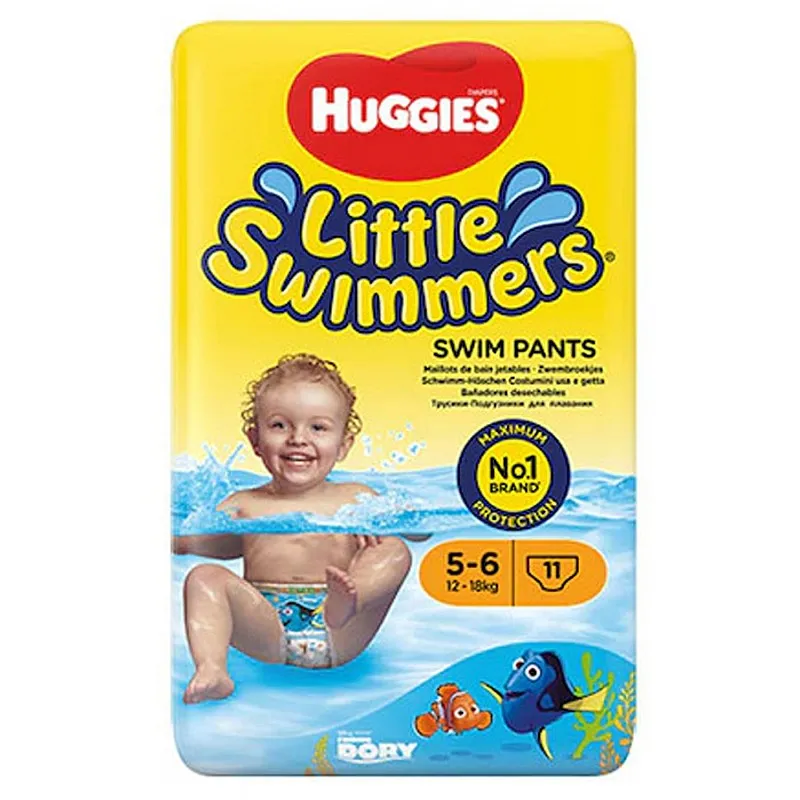 Huggies Памперс гащички за плуване Little Swimmers Размер 5-6 12-18кг 11бр