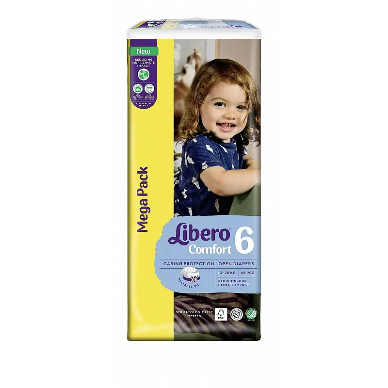 LIBERO COMFORT 6 Пелени 13-20кг 68 бр.