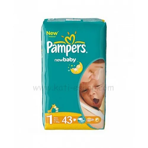 Pampers New Baby 2-5 кг. 43бр.