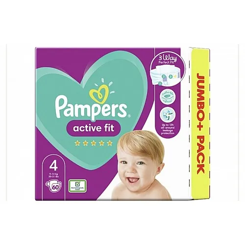 Pampers Памперси Active Fit 4 9-14кг 60бр