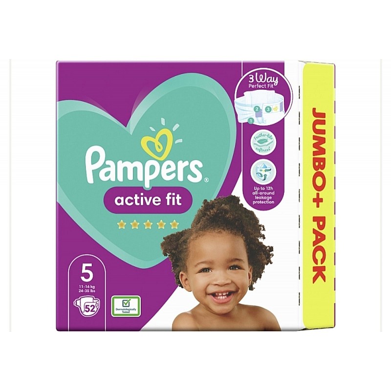 Pampers Памперси Active Fit 5 11-16кг 52бр