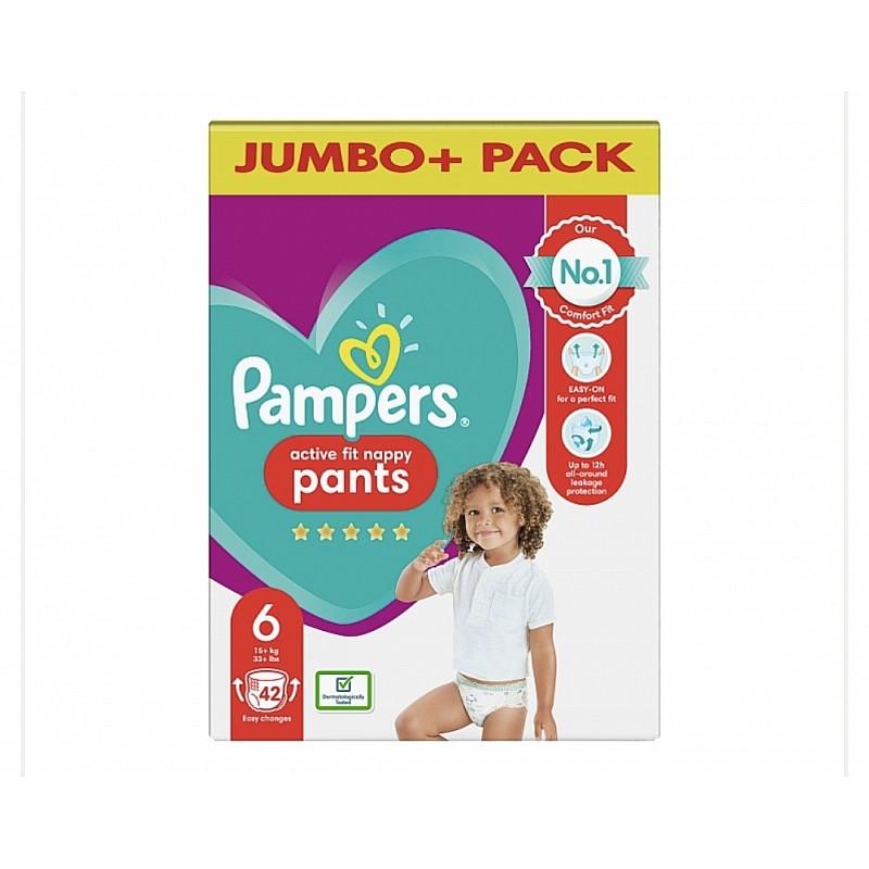 Pampers Гащички за еднократна употреба Active fit 6 15+кг 42бр.