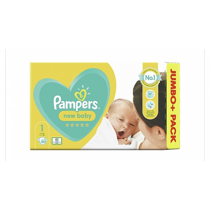 Pampers Памперси New Baby 1 2-5кг 80бр.