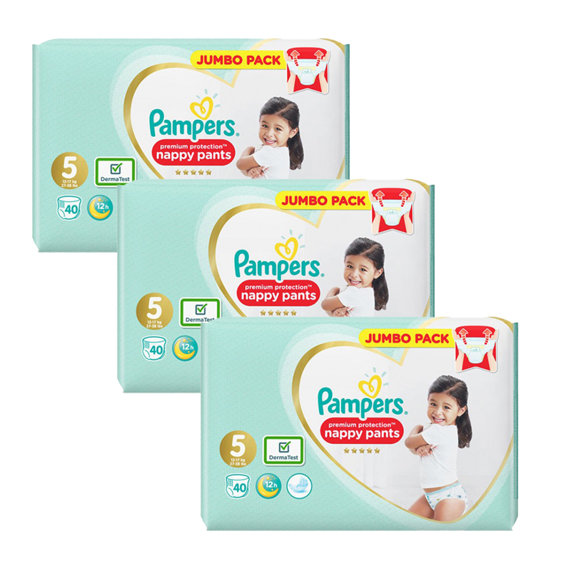Pampers Premium Protection Гащички за еднократна употреба 5 12-17кг 120бр. Pampers Premium Protection Гащички за еднократна употреба 5 12-17кг 120бр.